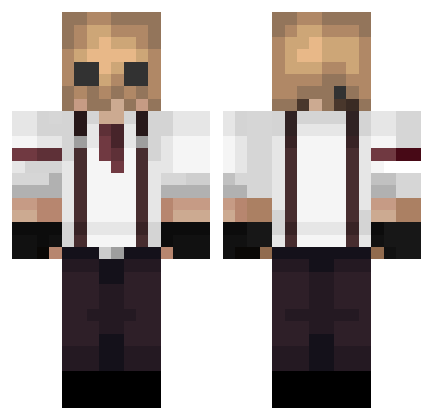 VikyDu33 Minecraft skin, front and back view