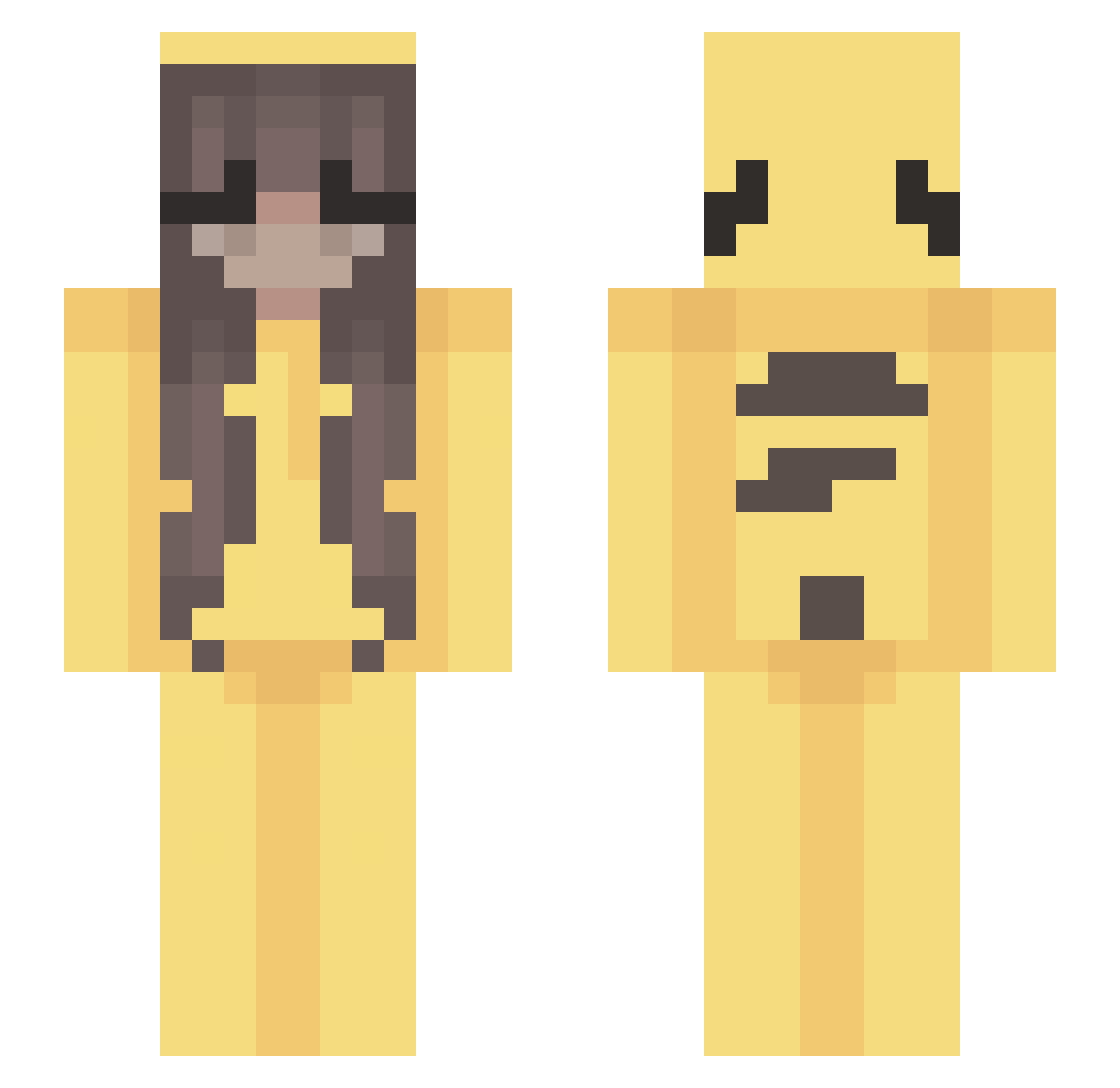 DarkShadow120 Minecraft skin, front and back view