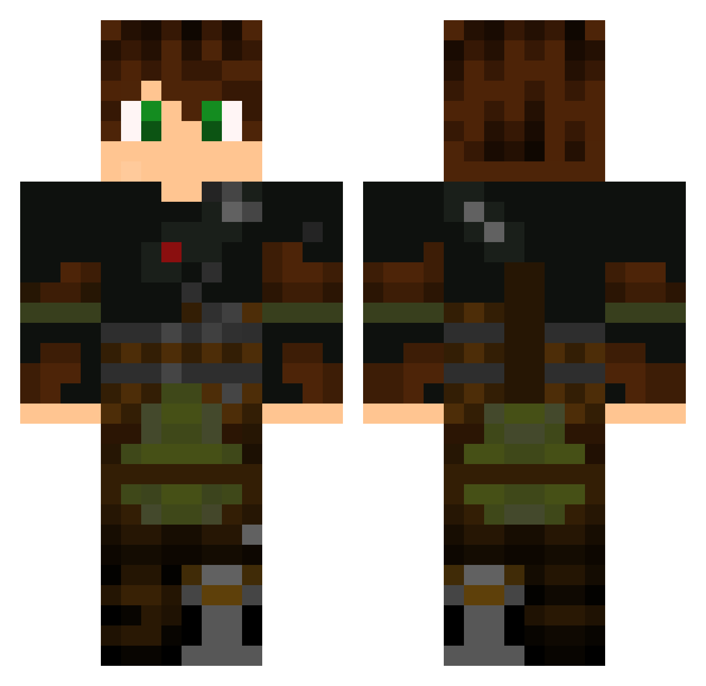 evanac16 Minecraft skin, front and back view