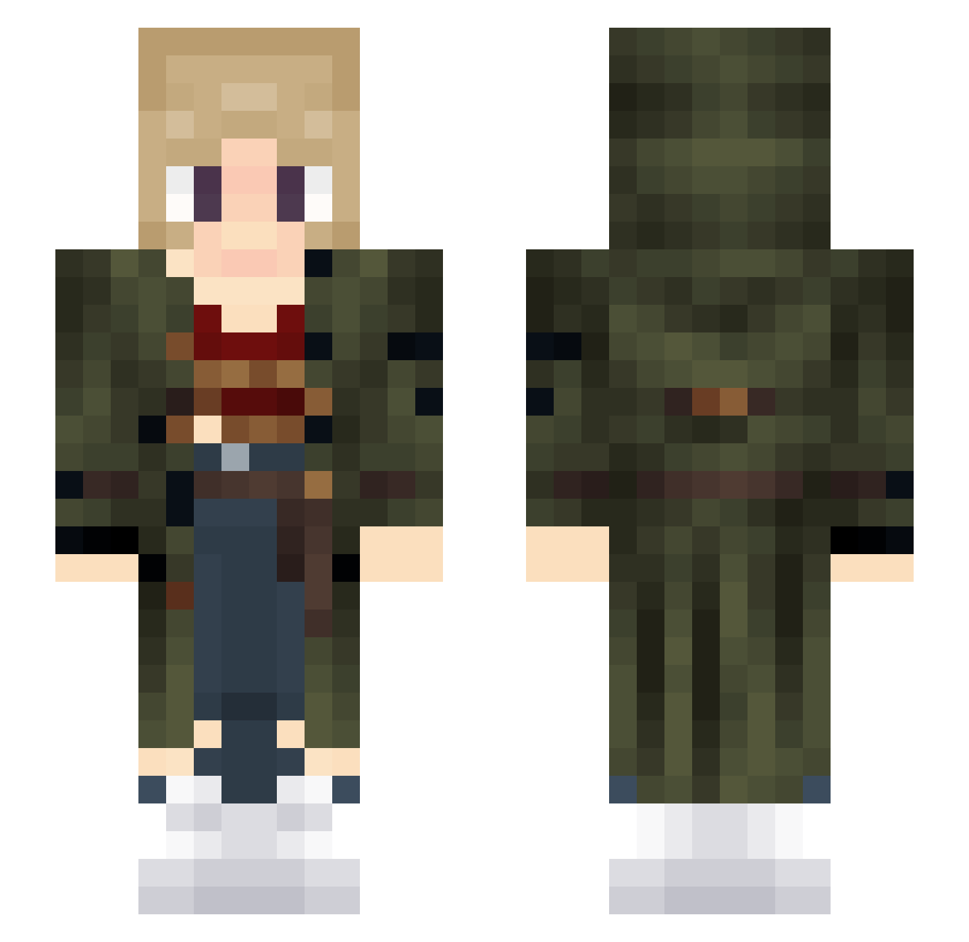 Rayla_Sinclair Minecraft skin, front and back view