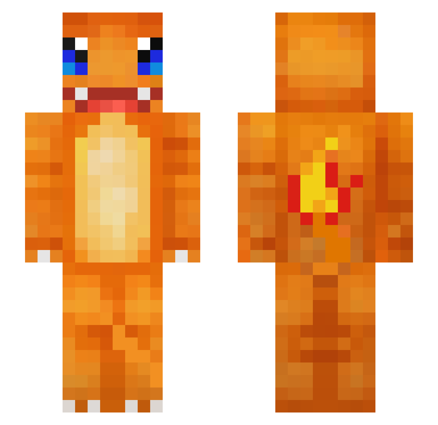 Alan_X4 Minecraft skin, front and back view