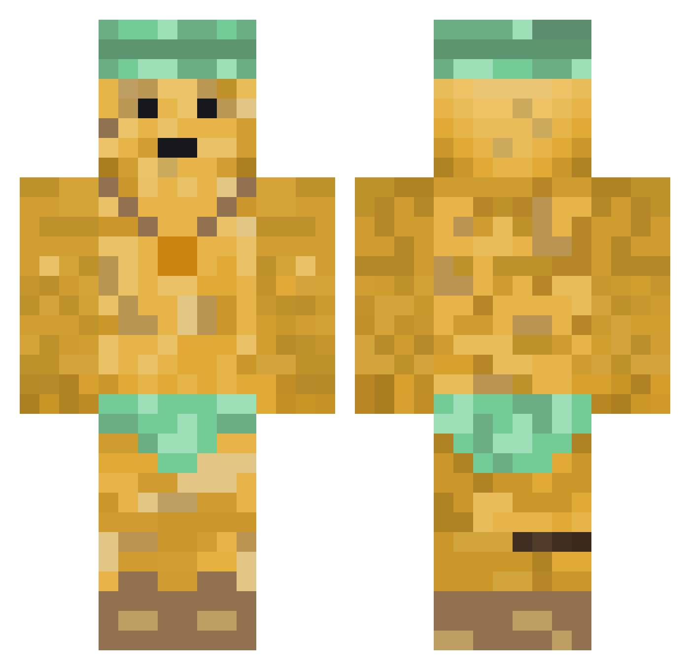Ungamerpaspro Minecraft skin, front and back view