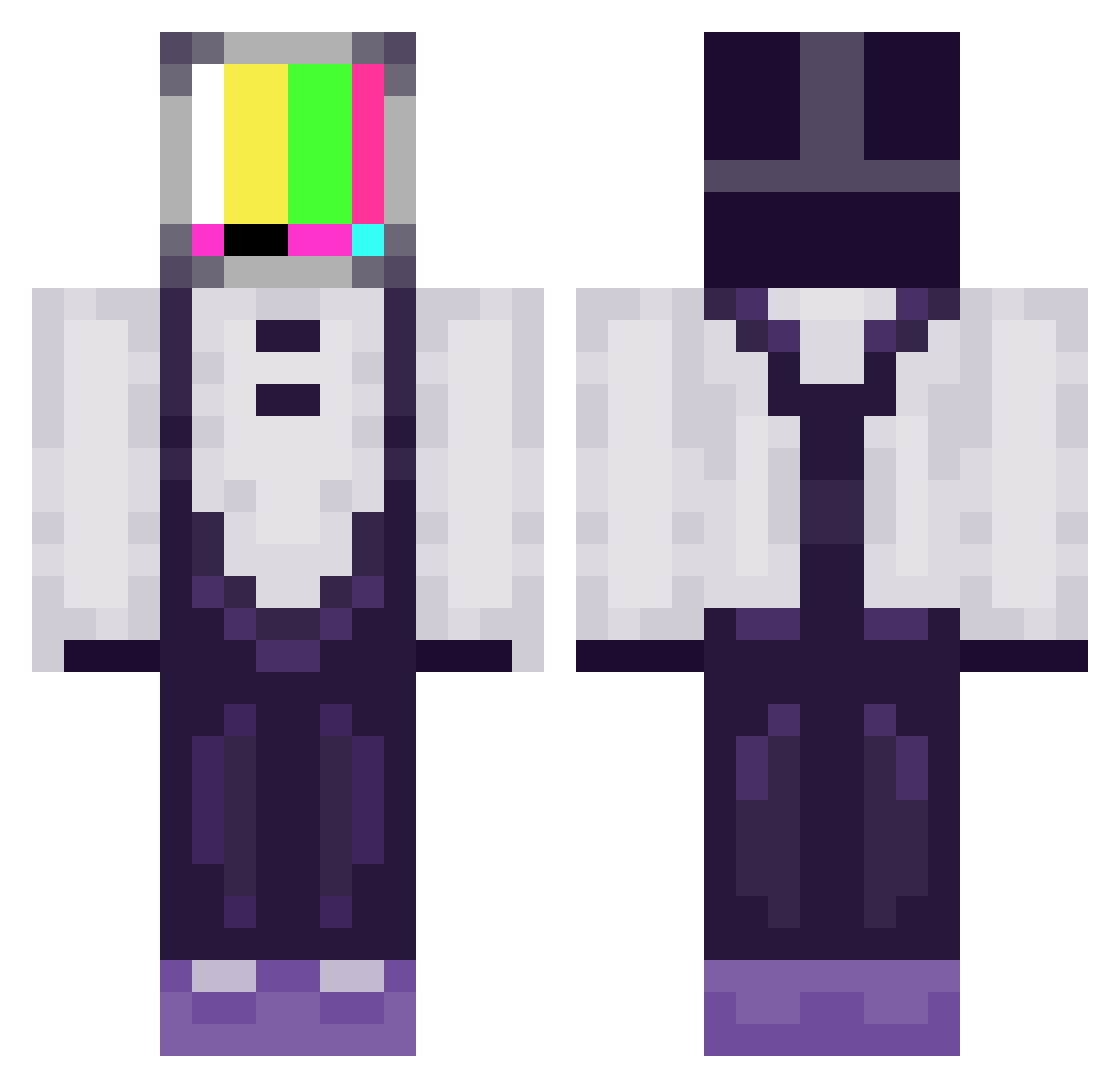 cestulsa2 Minecraft skin, front and back view