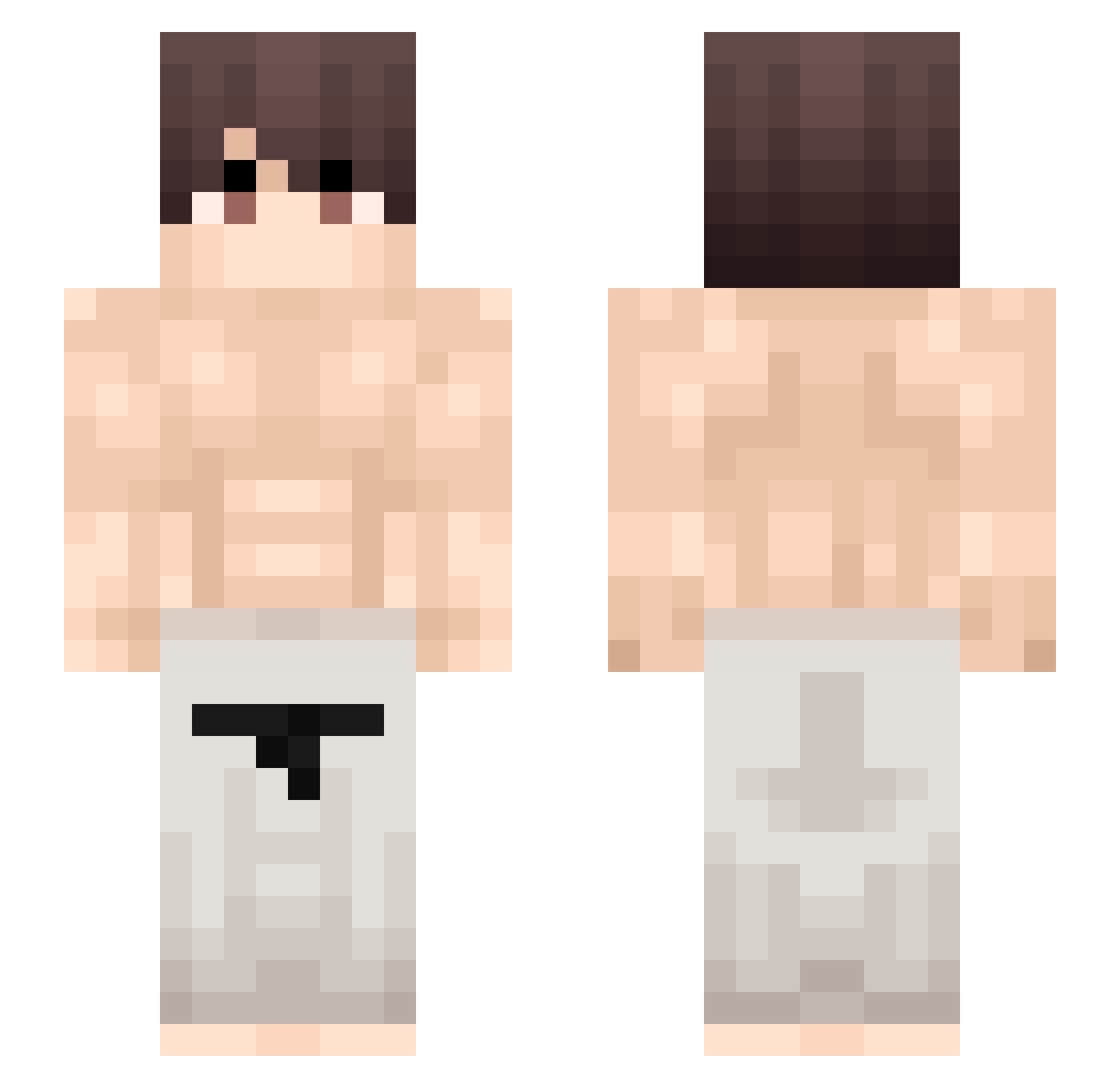 Vamp1rix Minecraft skin, front and back view