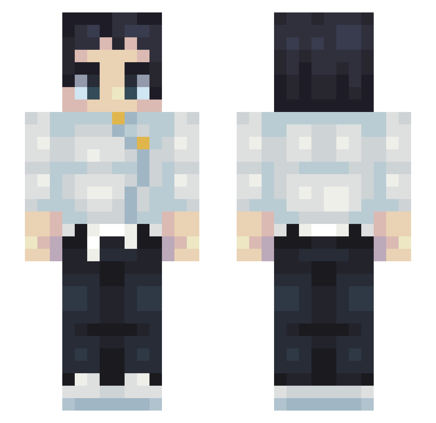 schlimak Minecraft skin, front and back view