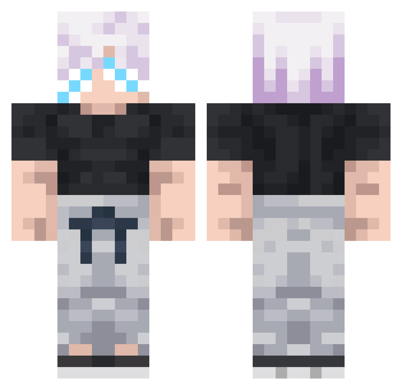 Laustgwb Minecraft skin, front and back view
