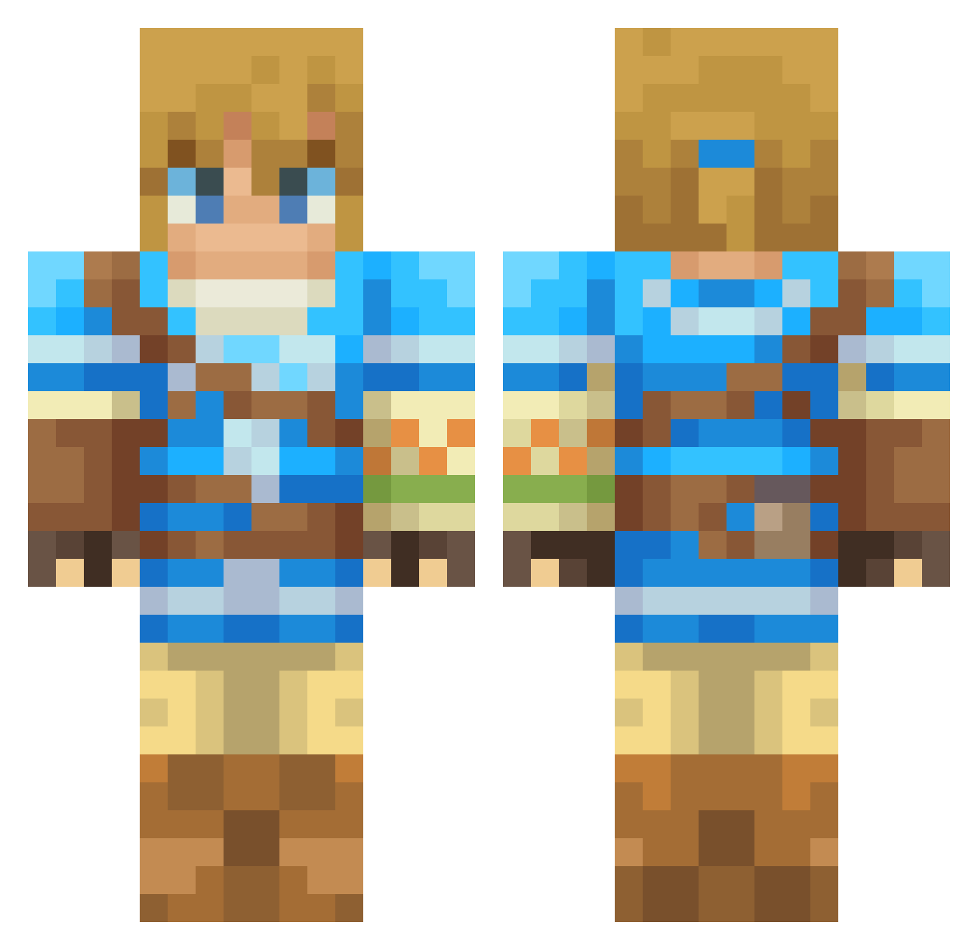Lixamyre Minecraft skin, front and back view
