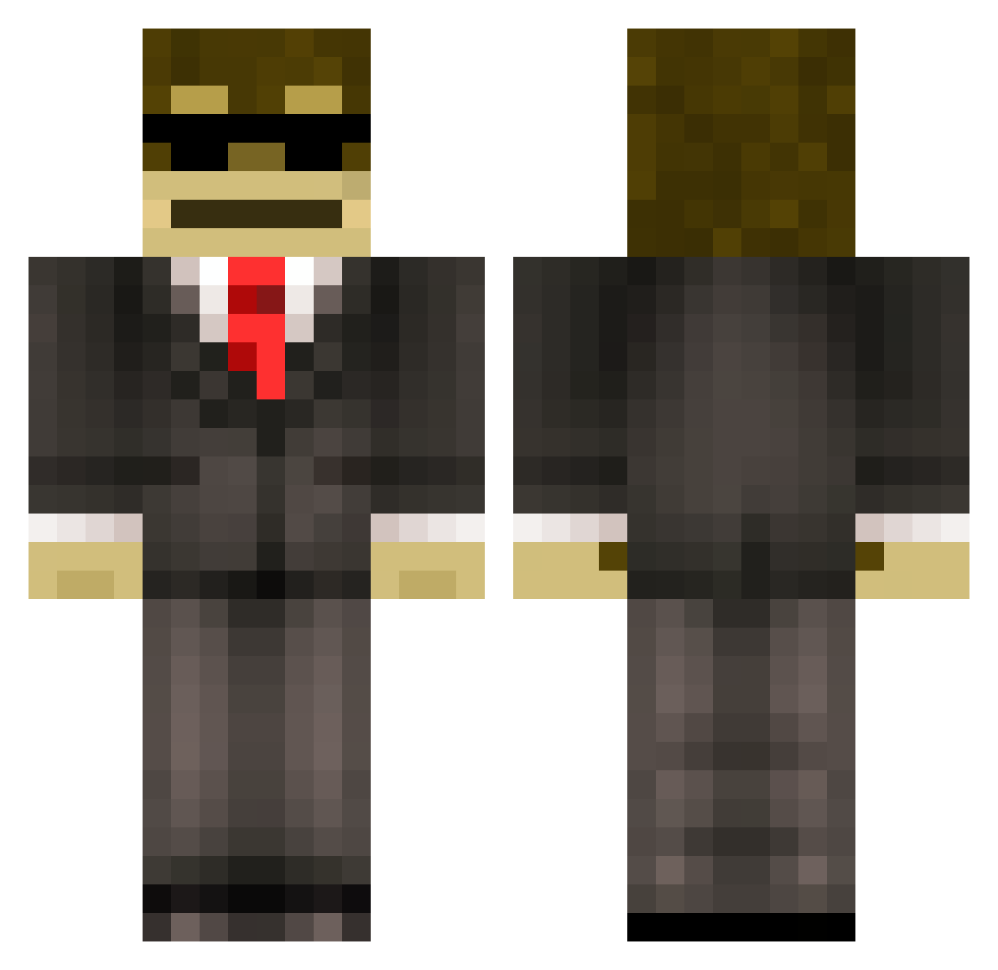 RyMonky Minecraft skin, front and back view