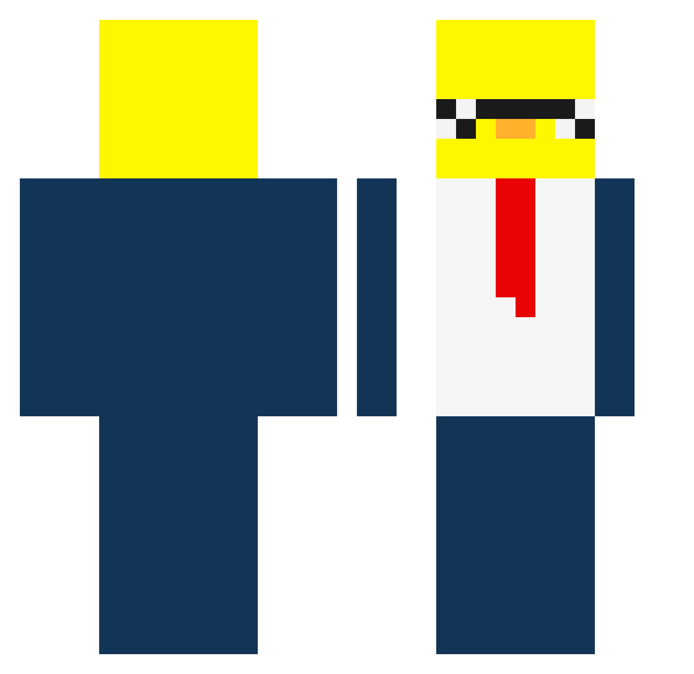 Sprouts18 Minecraft skin, front and back view