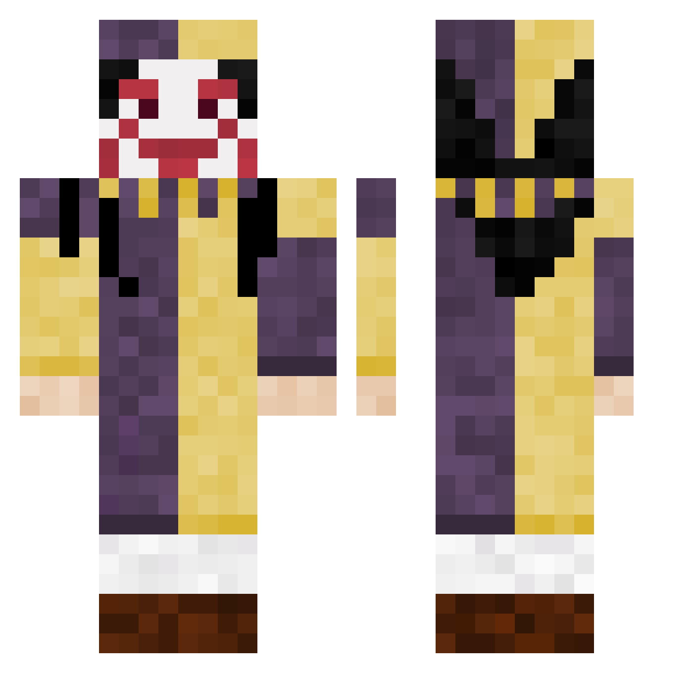 roffoo Minecraft skin, front and back view