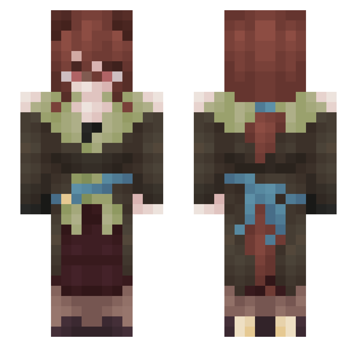 BoneZy6837 Minecraft skin, front and back view