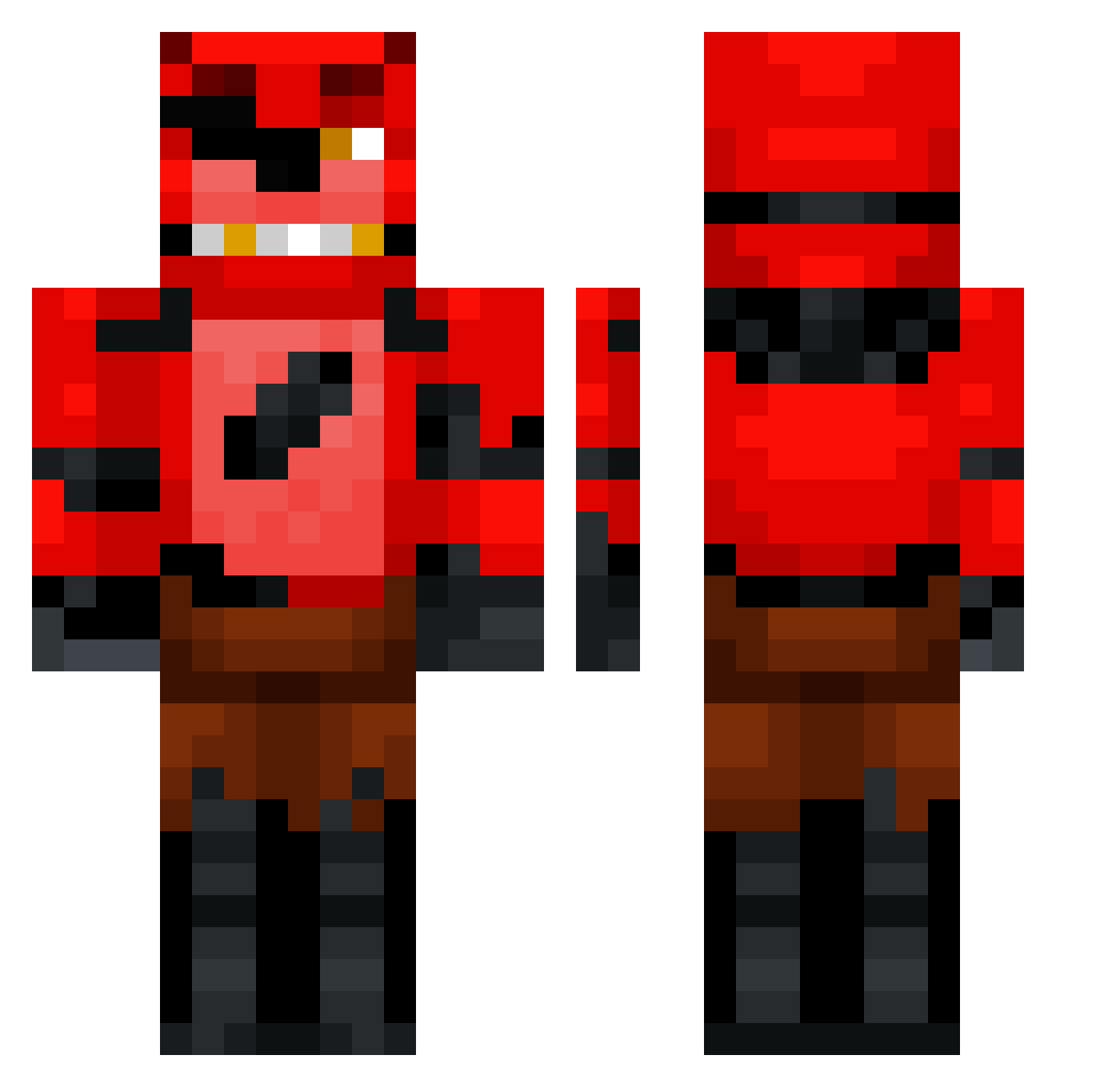 MasterShifu23 Minecraft skin, front and back view