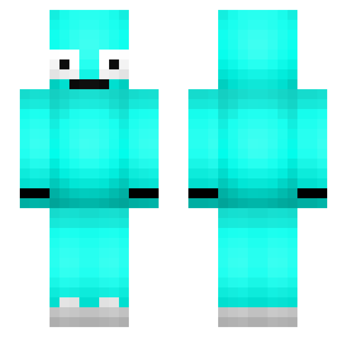 nikpuli Minecraft skin, front and back view