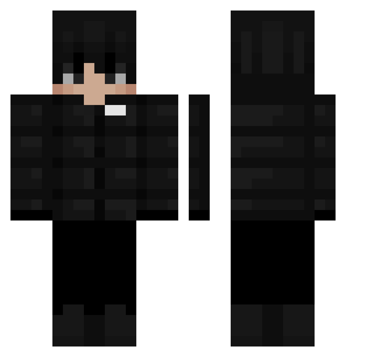 snojoo Minecraft skin, front and back view