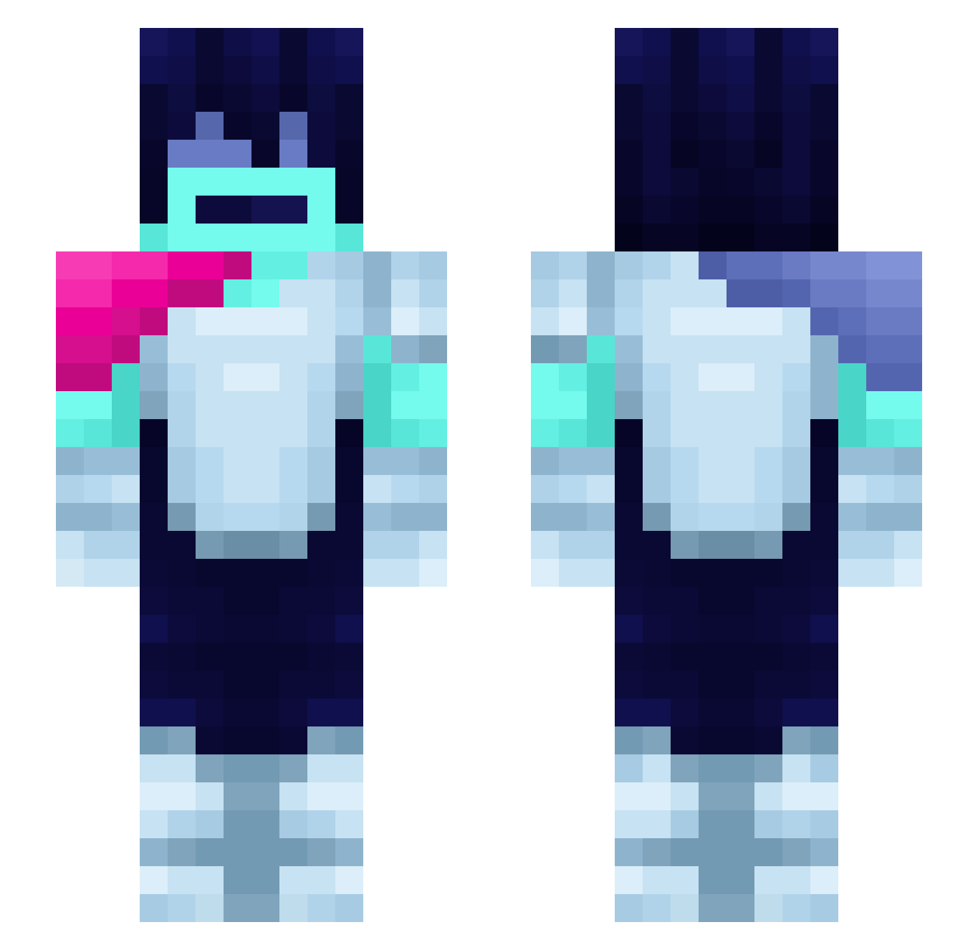 TheKnight1735 Minecraft skin, front and back view
