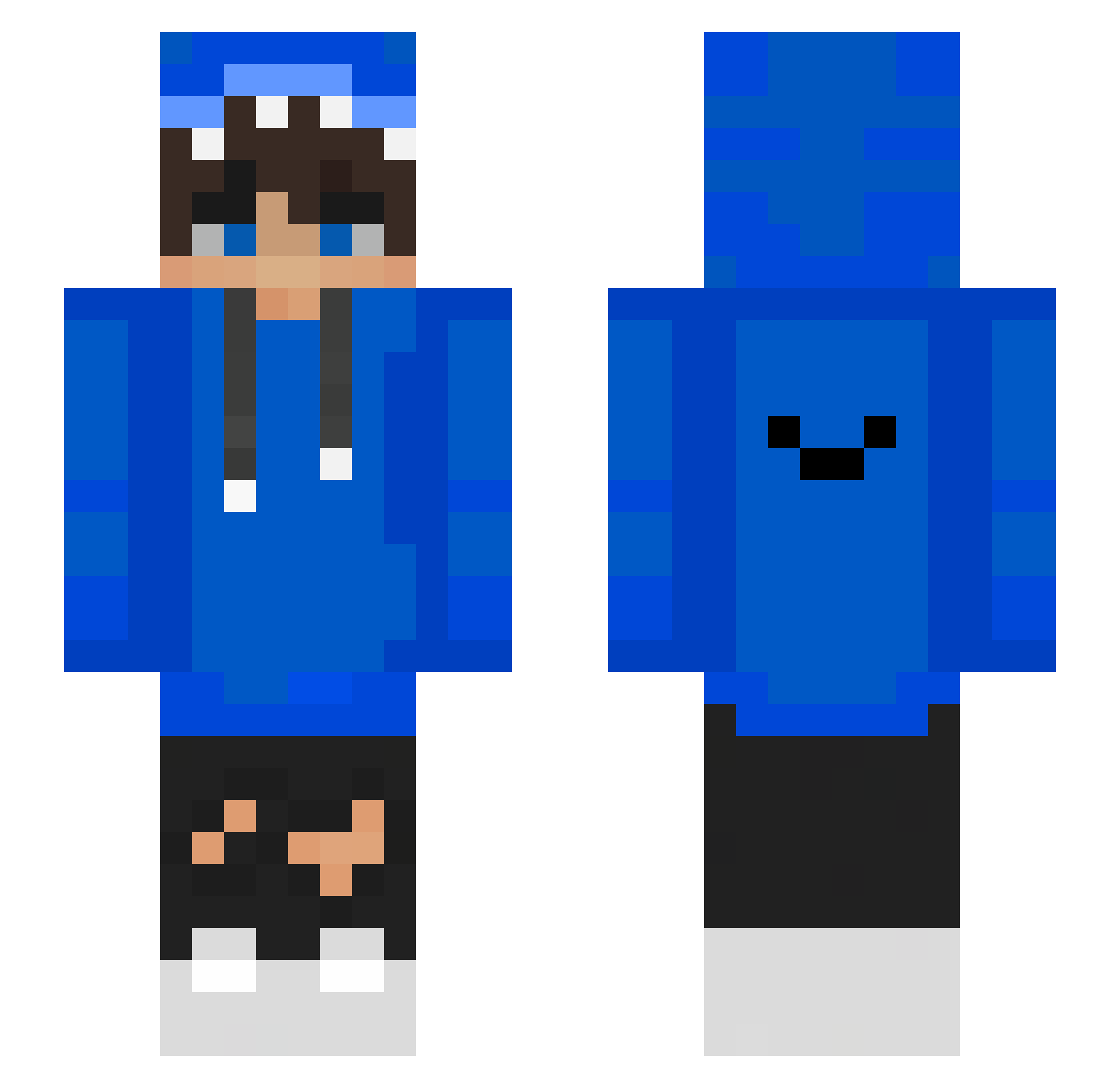 yoojoong Minecraft skin, front and back view