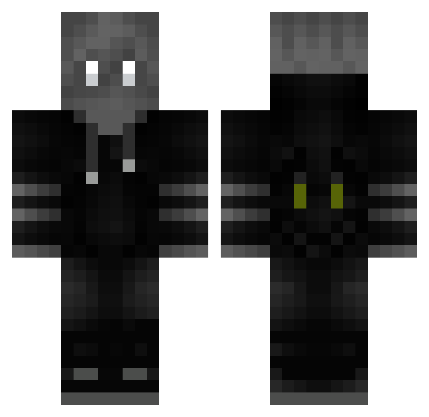 ThugPool Minecraft skin, front and back view