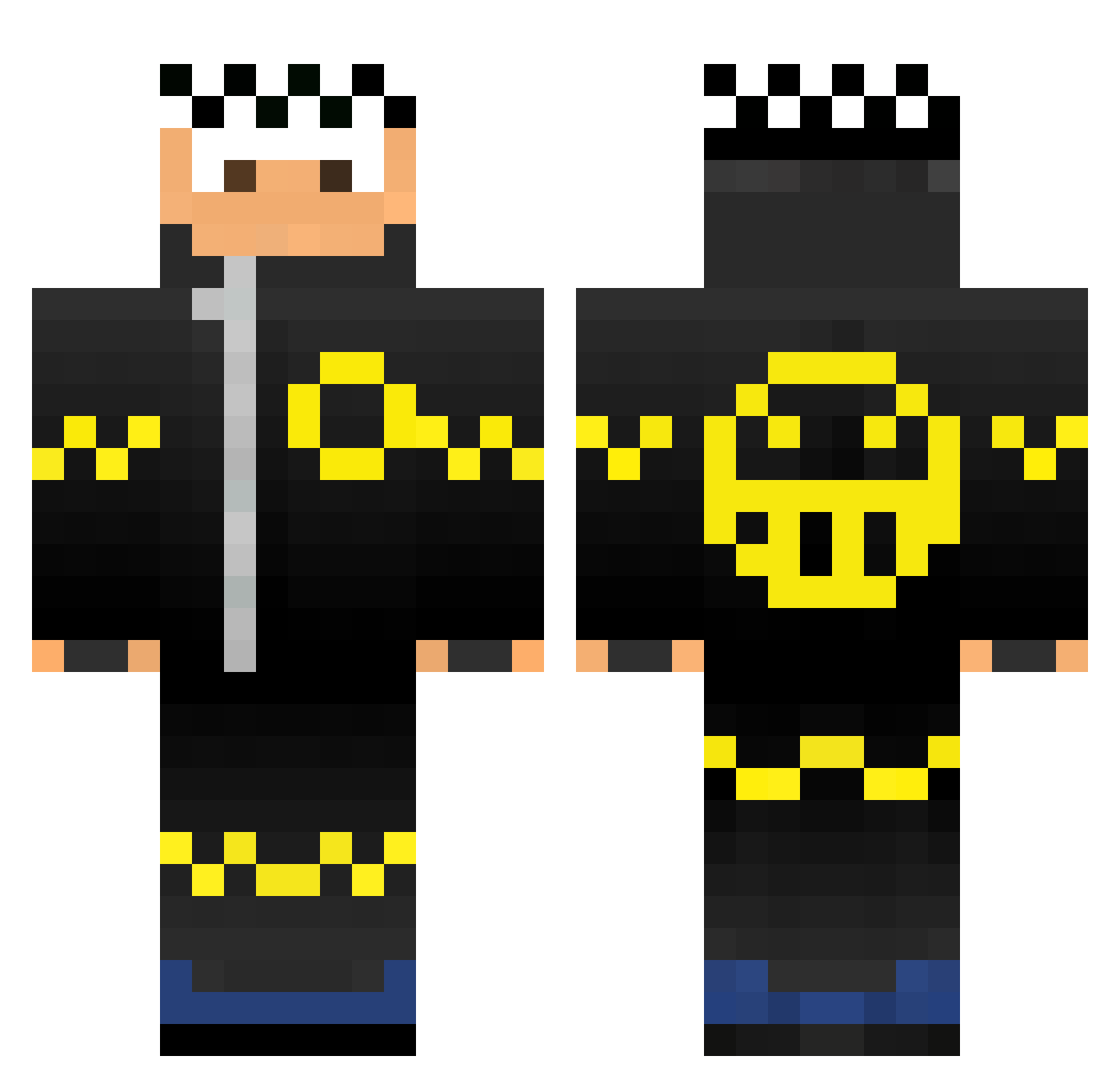 Drakktar_ Minecraft skin, front and back view