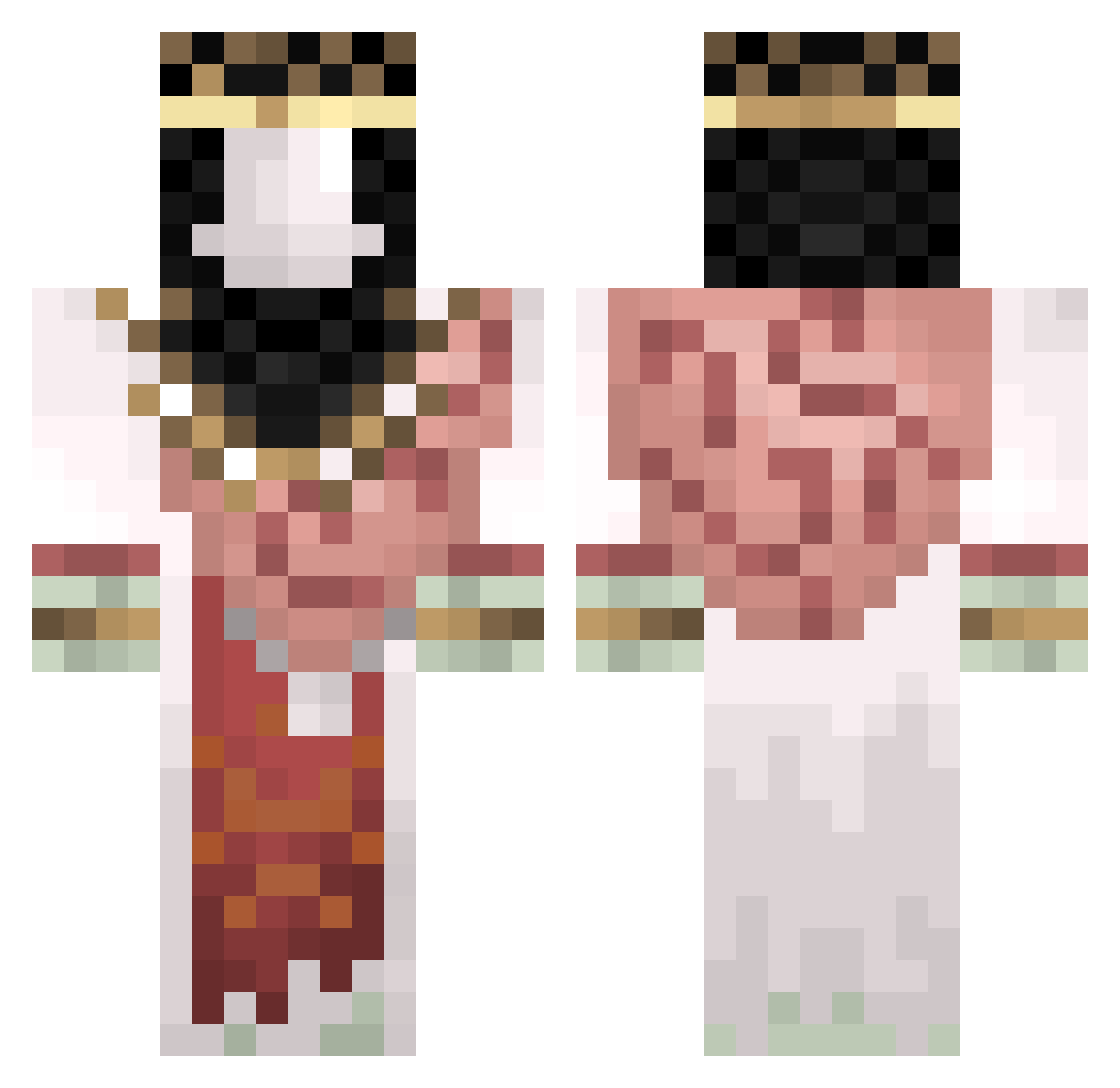 _BlueShot_ Minecraft skin, front and back view