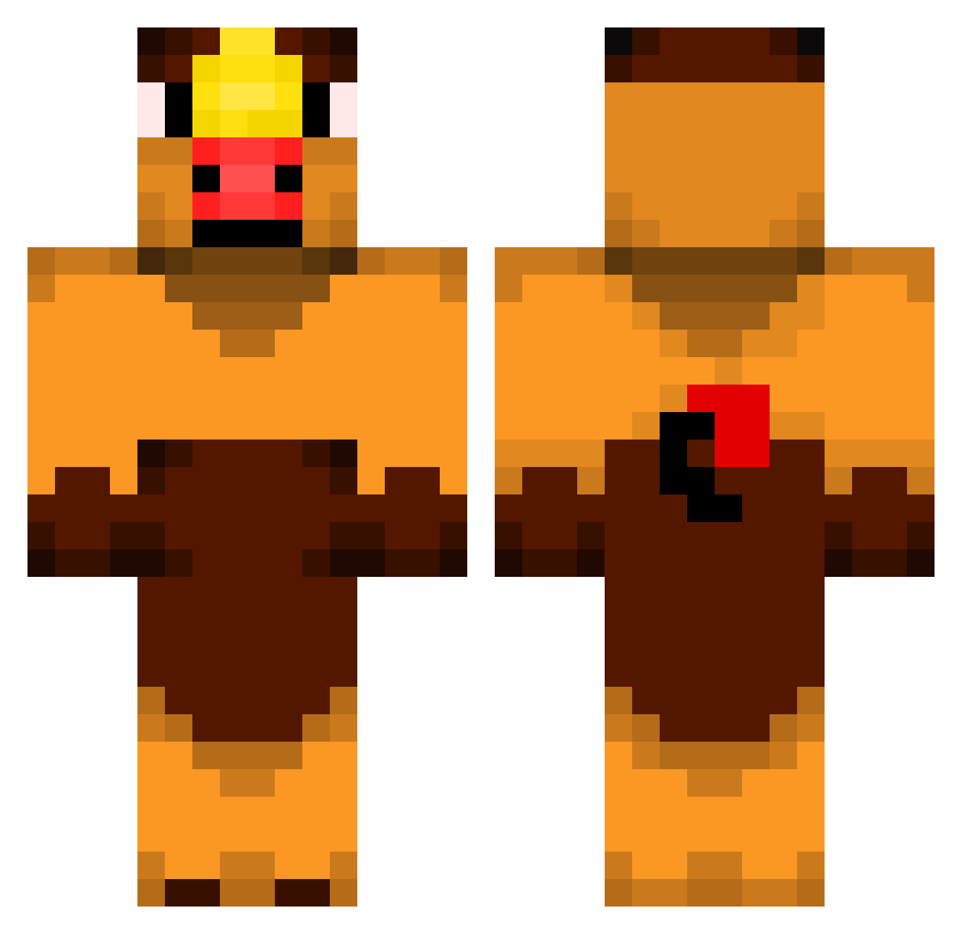 dori Minecraft skin, front and back view