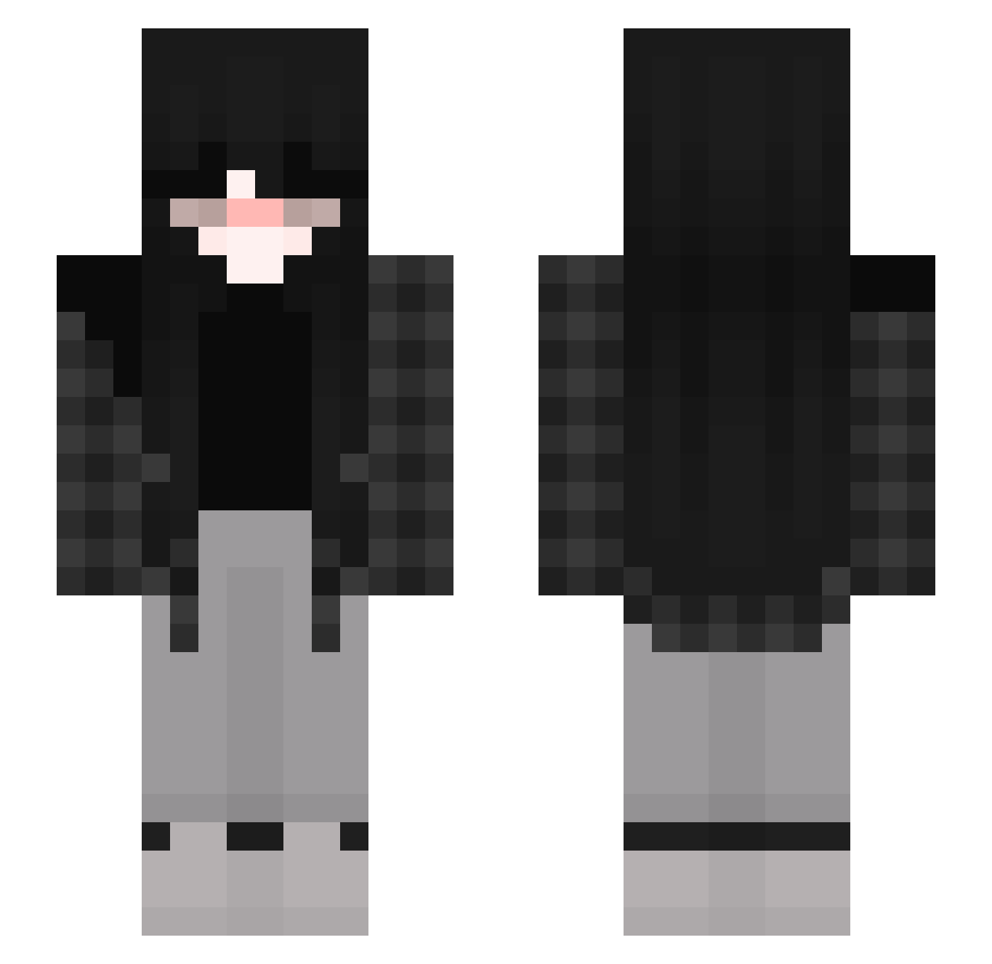 Rybusia1902 Minecraft skin, front and back view