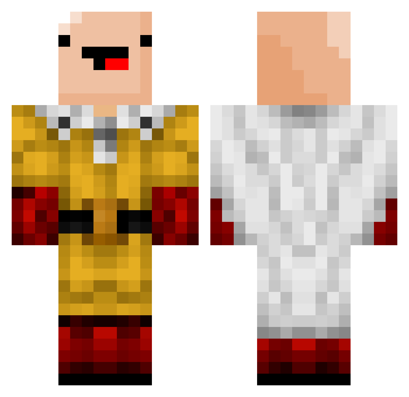 422F Minecraft skin, front and back view