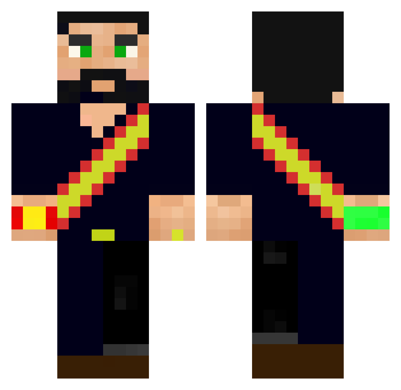 r4m00s06 Minecraft skin, front and back view