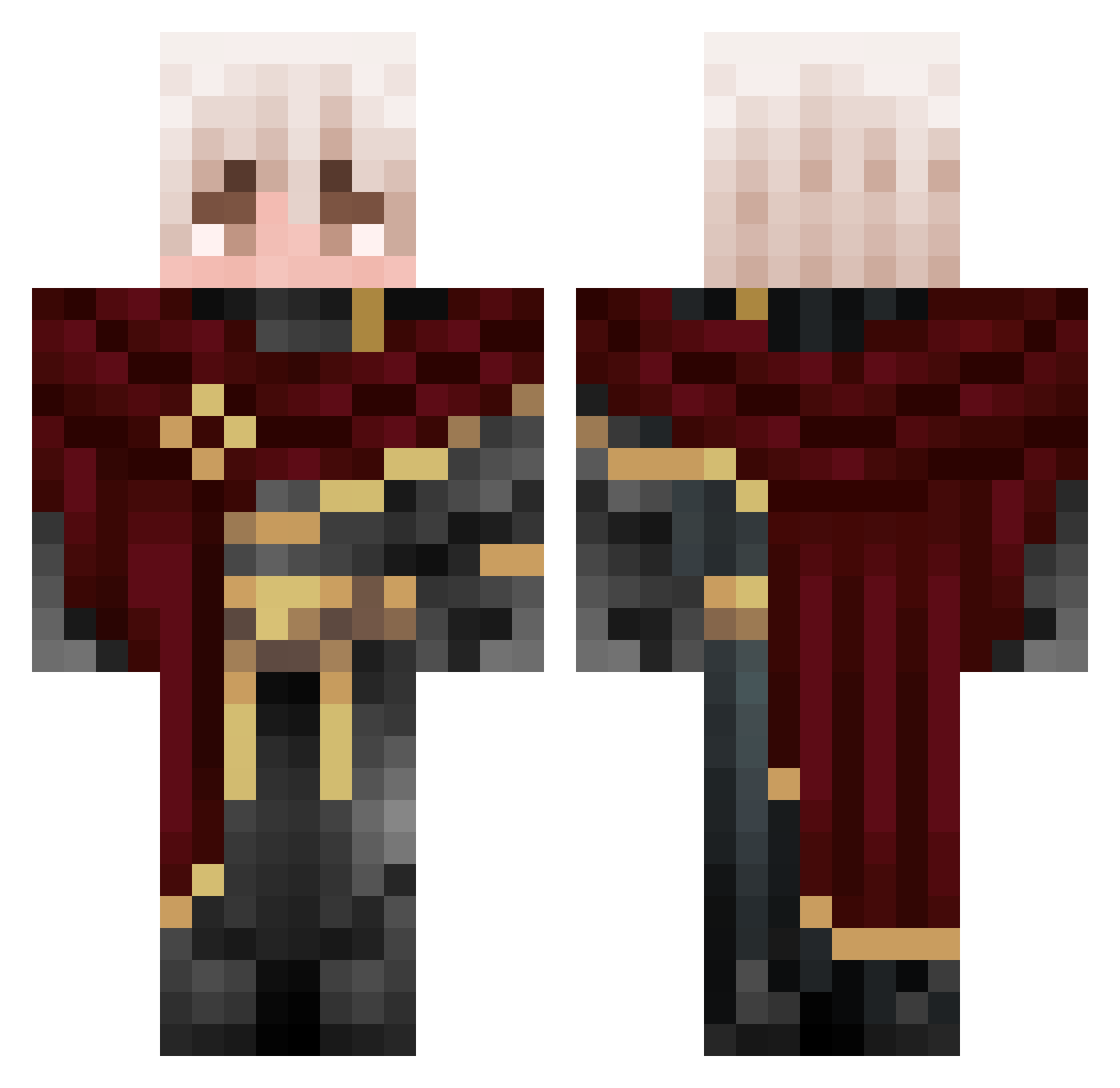 Cortex_2006 Minecraft skin, front and back view