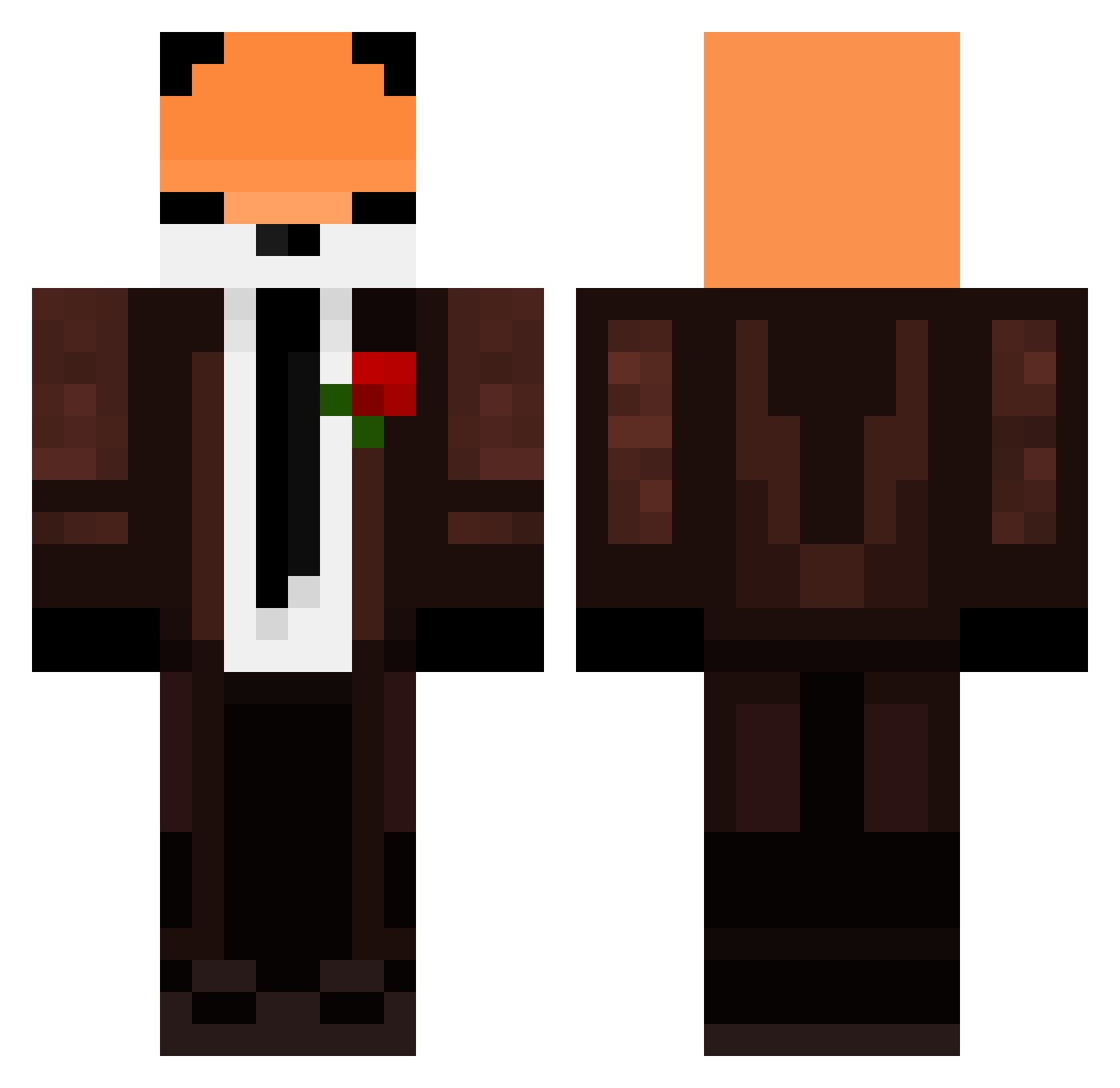 Stennton Minecraft skin, front and back view