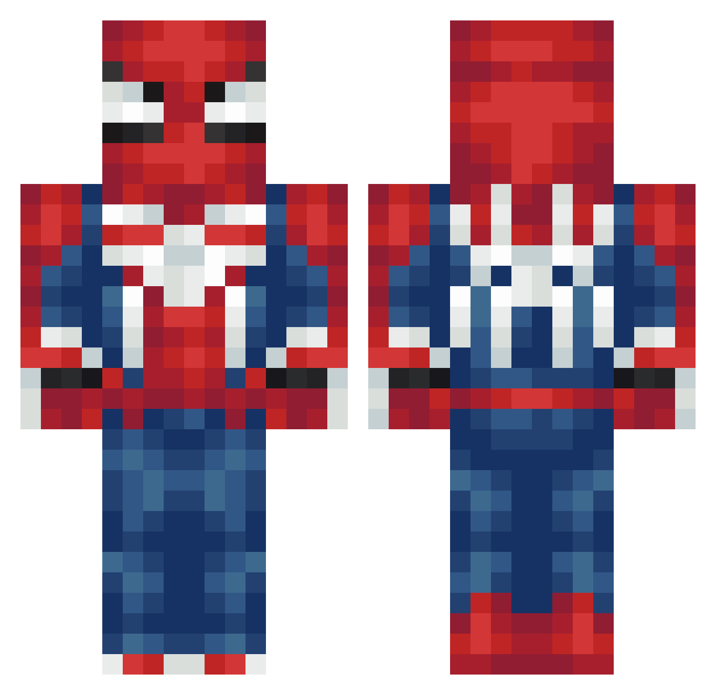 Sammojammo Minecraft skin, front and back view