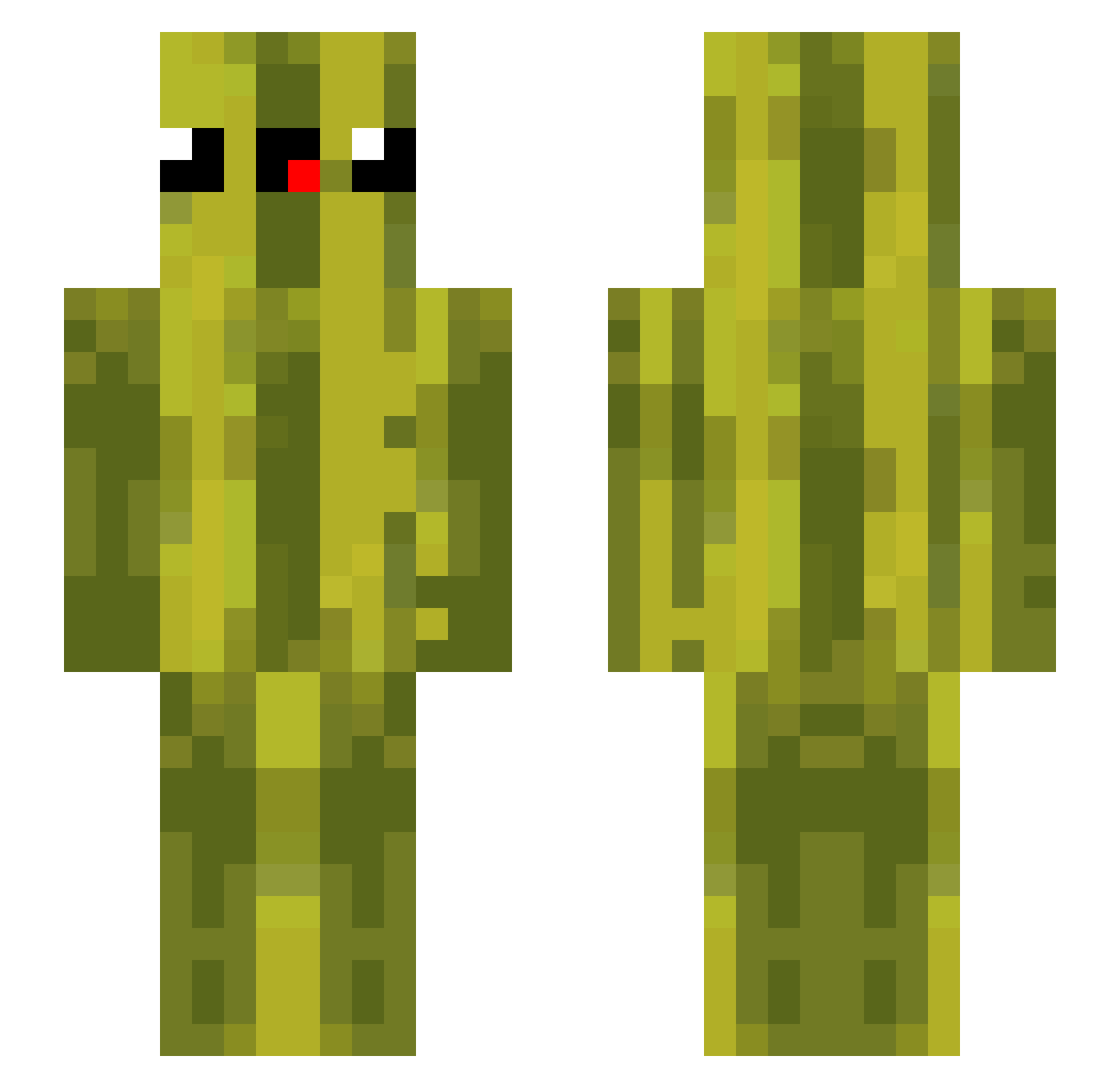 kattevrouwtju Minecraft skin, front and back view
