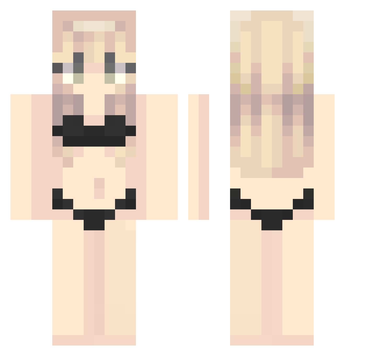 vincentschwimmt Minecraft skin, front and back view