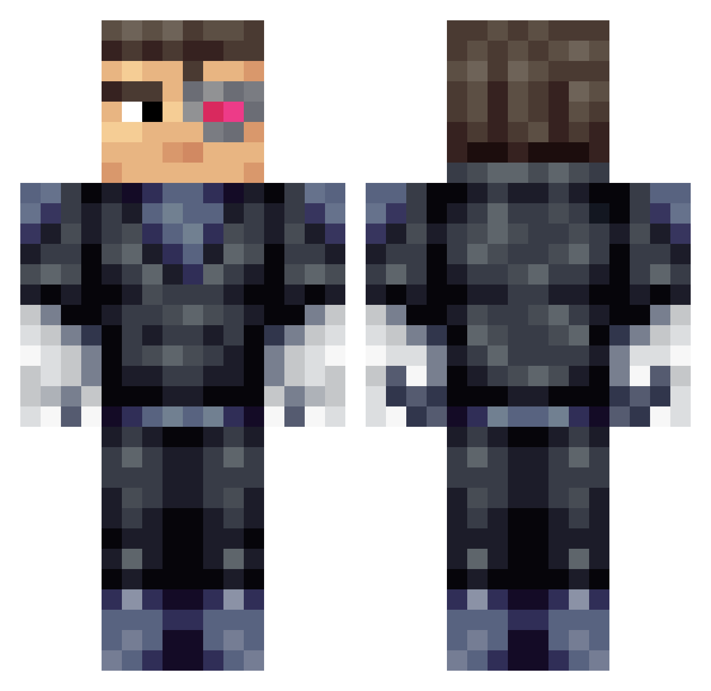 Nitinthepic Minecraft skin, front and back view