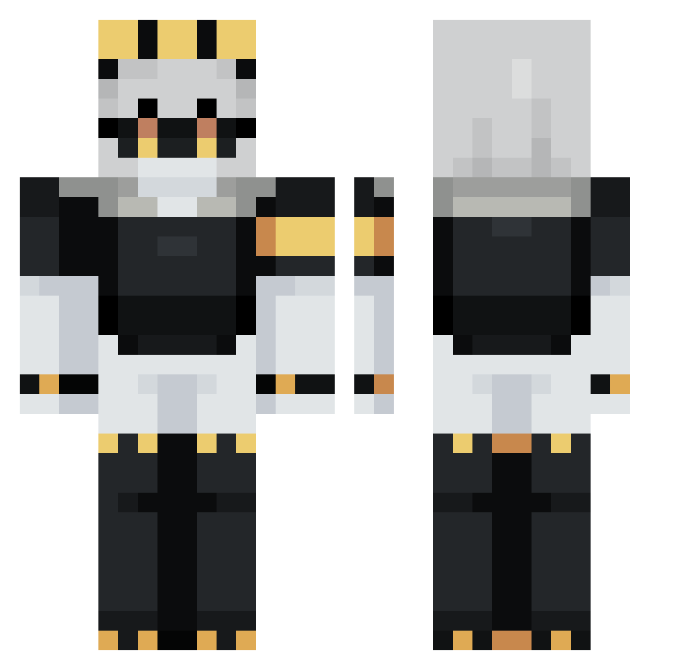 twixxl Minecraft skin, front and back view