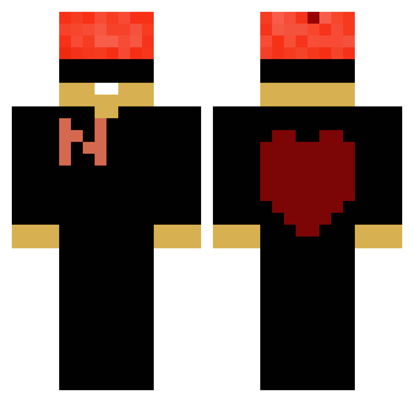 nicknockbert Minecraft skin, front and back view