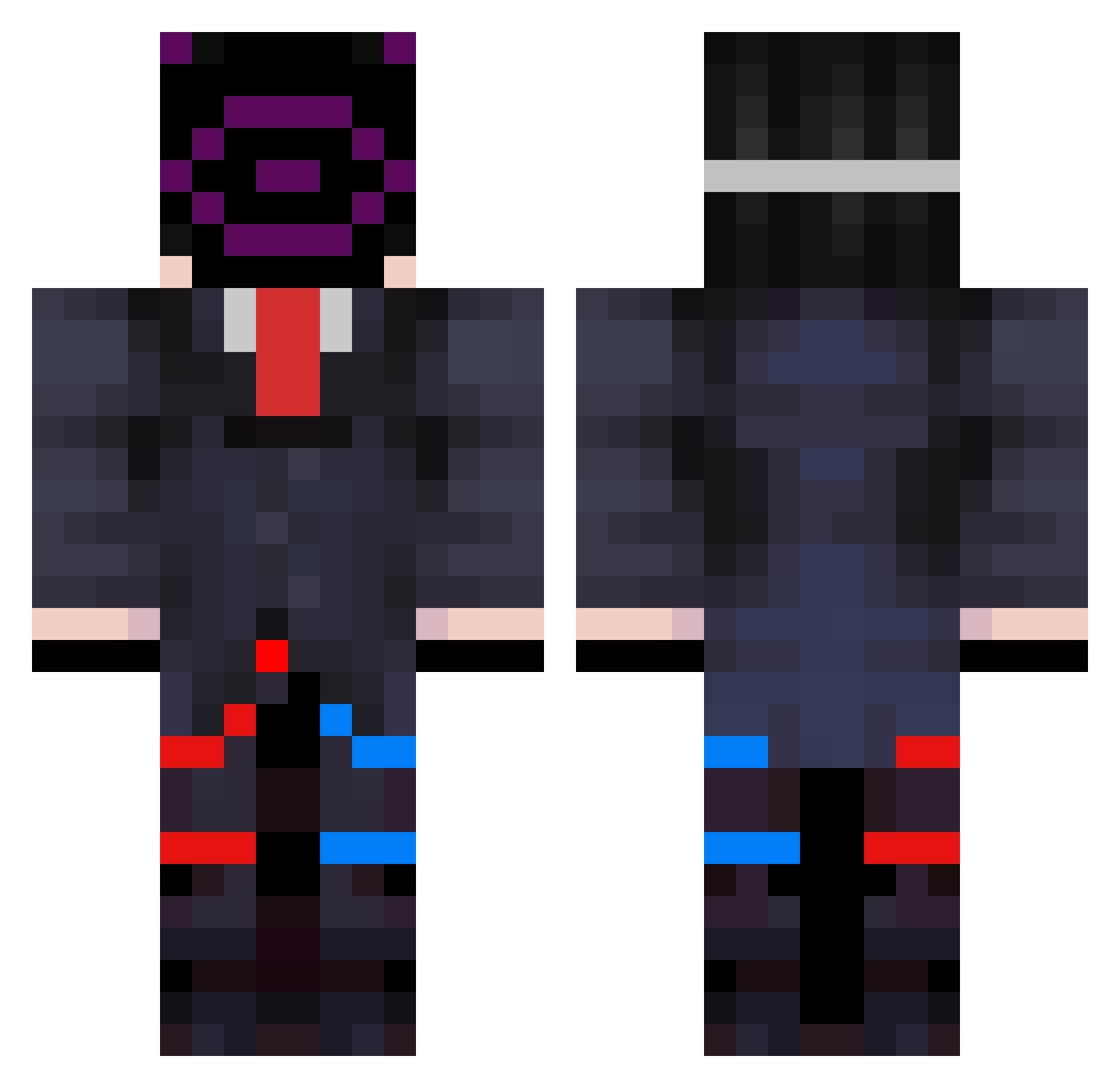 Yamachi1212 Minecraft skin, front and back view