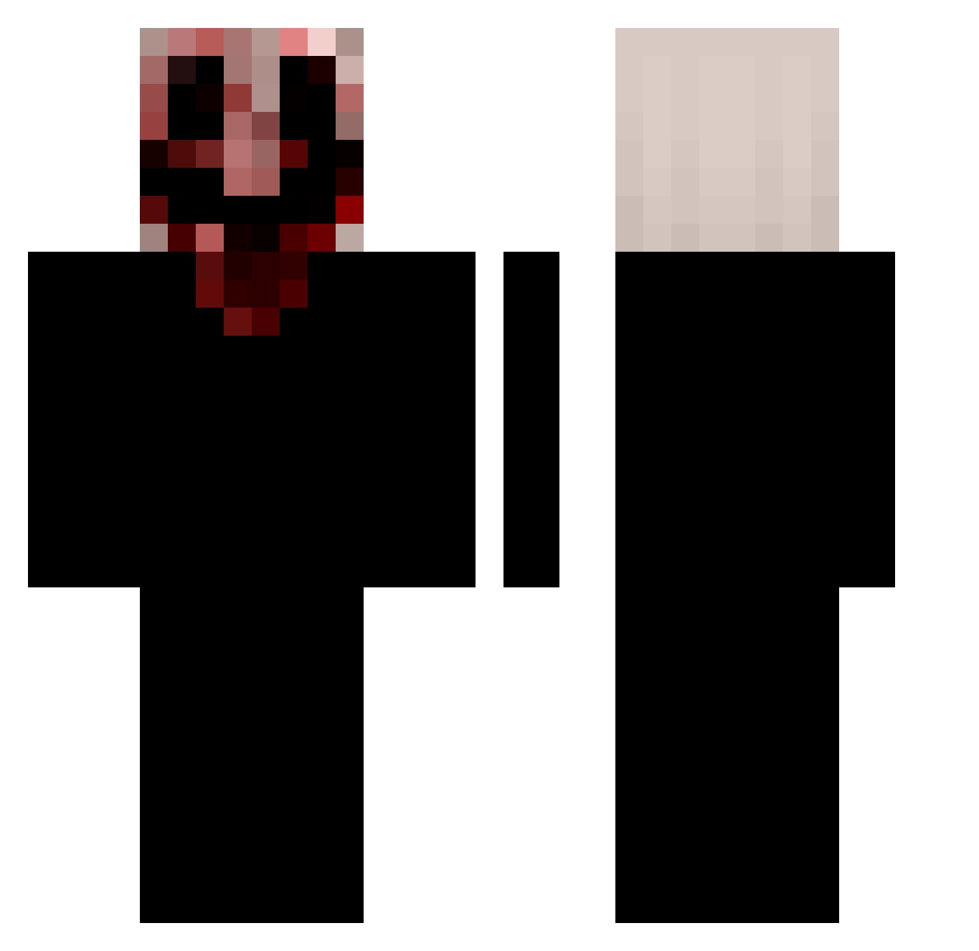 ChiefShaky Minecraft skin, front and back view