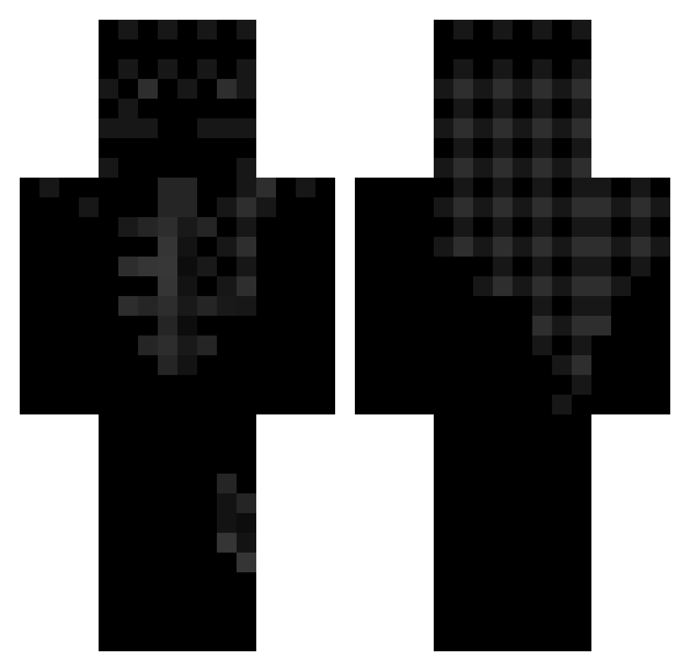 RobinK11 Minecraft skin, front and back view
