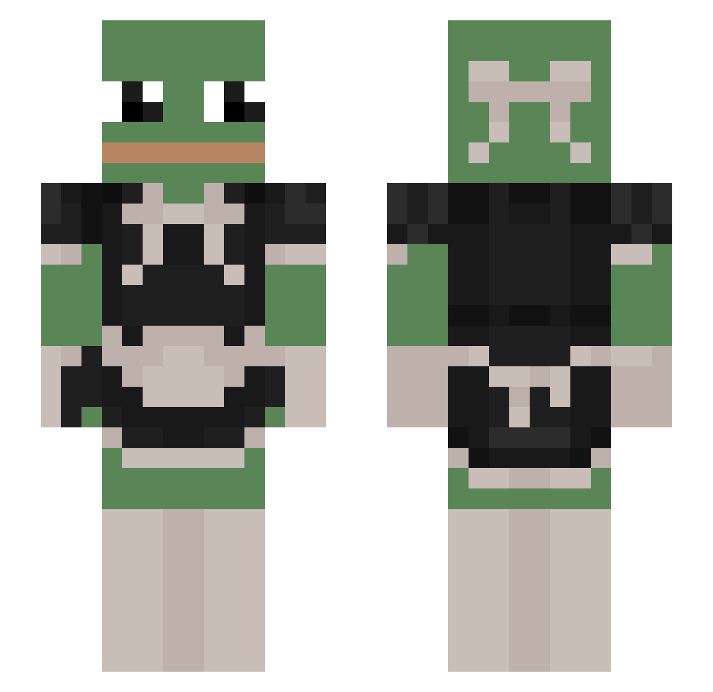 SirWaltham Minecraft skin, front and back view