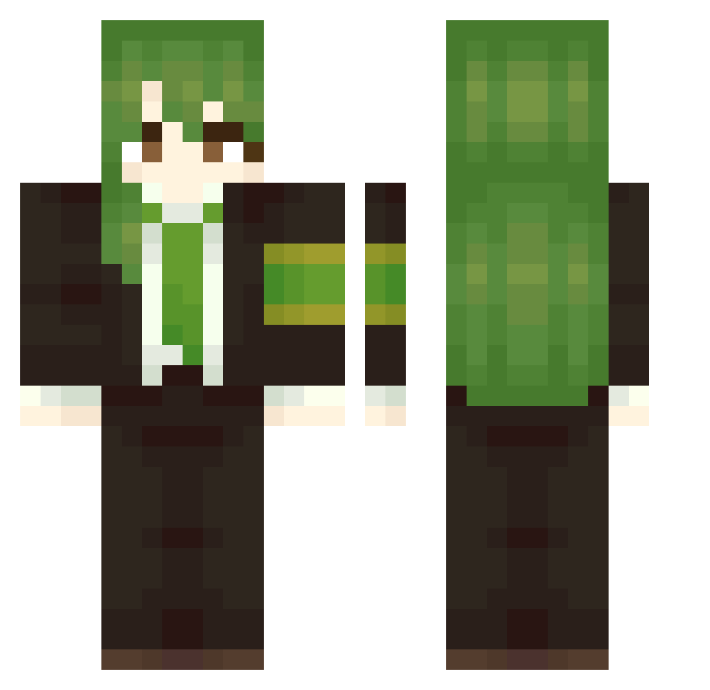 Chen_Nyan Minecraft skin, front and back view