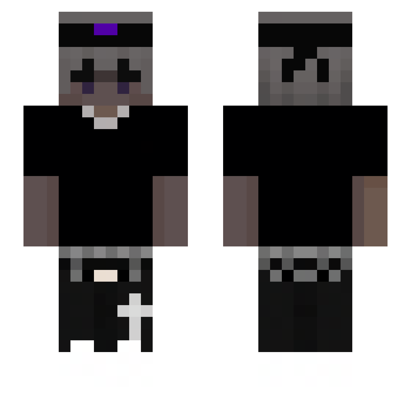 ZiMnY_Gril Minecraft skin, front and back view