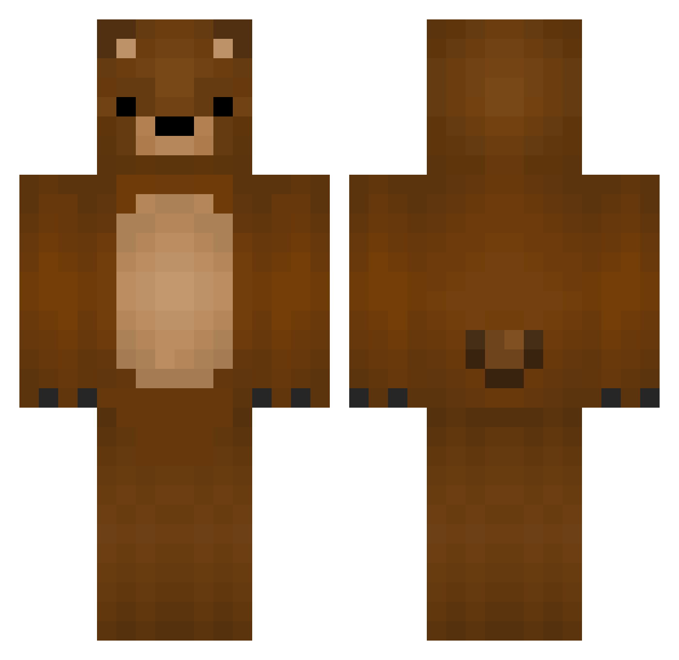 TuskDepTraiii Minecraft skin, front and back view