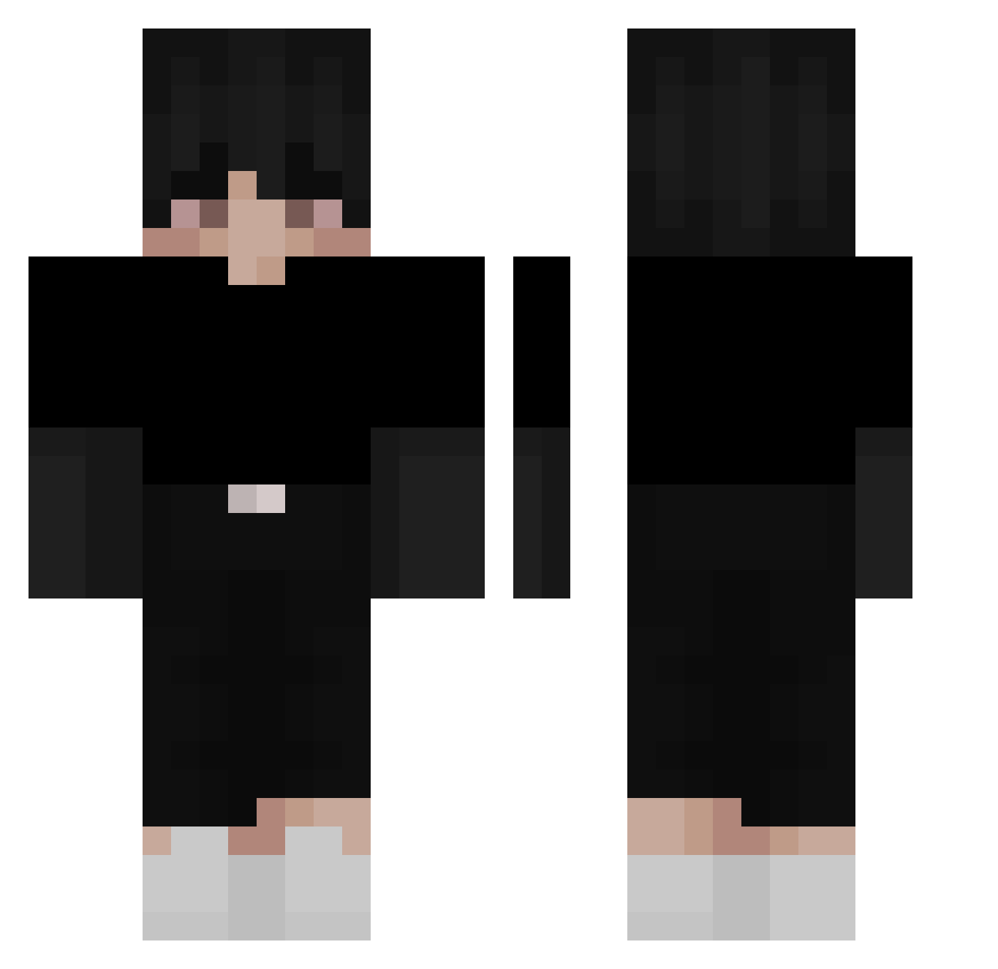 prcelkox20 Minecraft skin, front and back view
