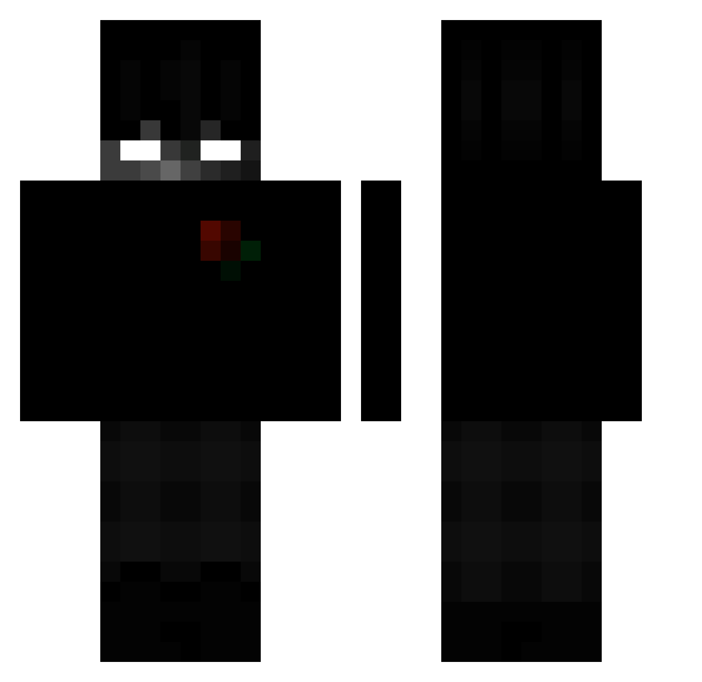 spikerbs Minecraft skin, front and back view