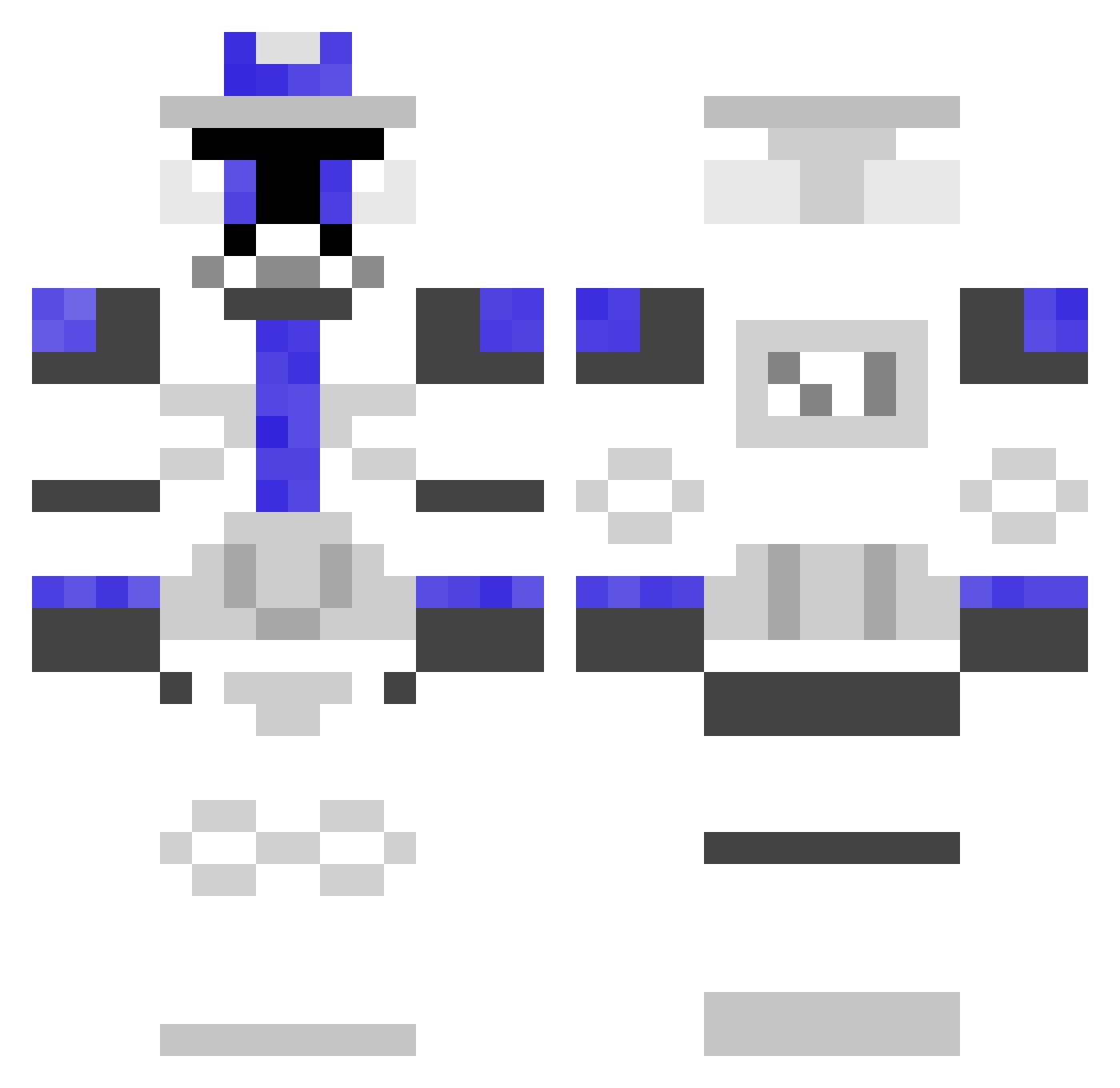 Anbu_Zyro Minecraft skin, front and back view