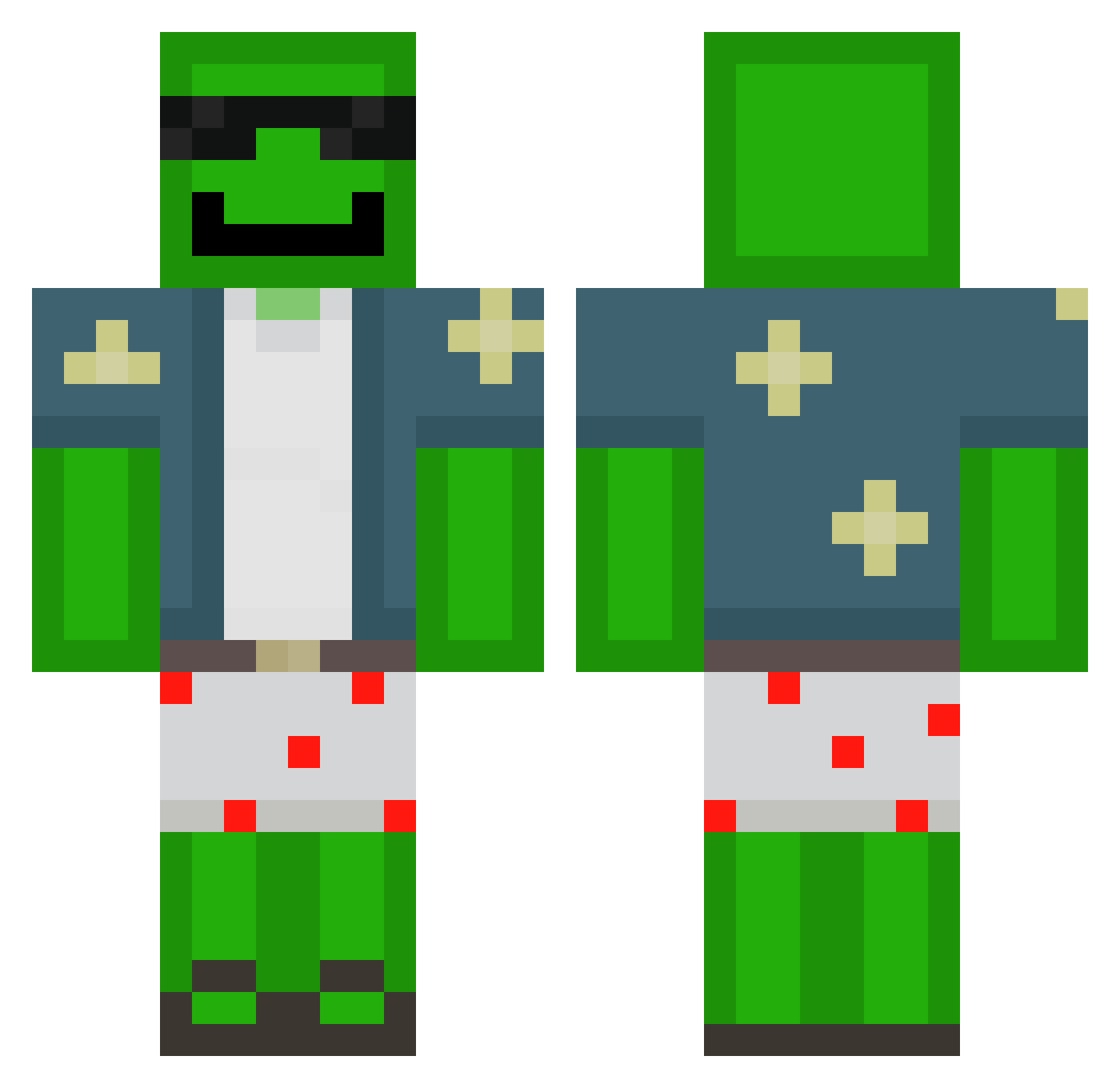EmeraldNight140 Minecraft skin, front and back view