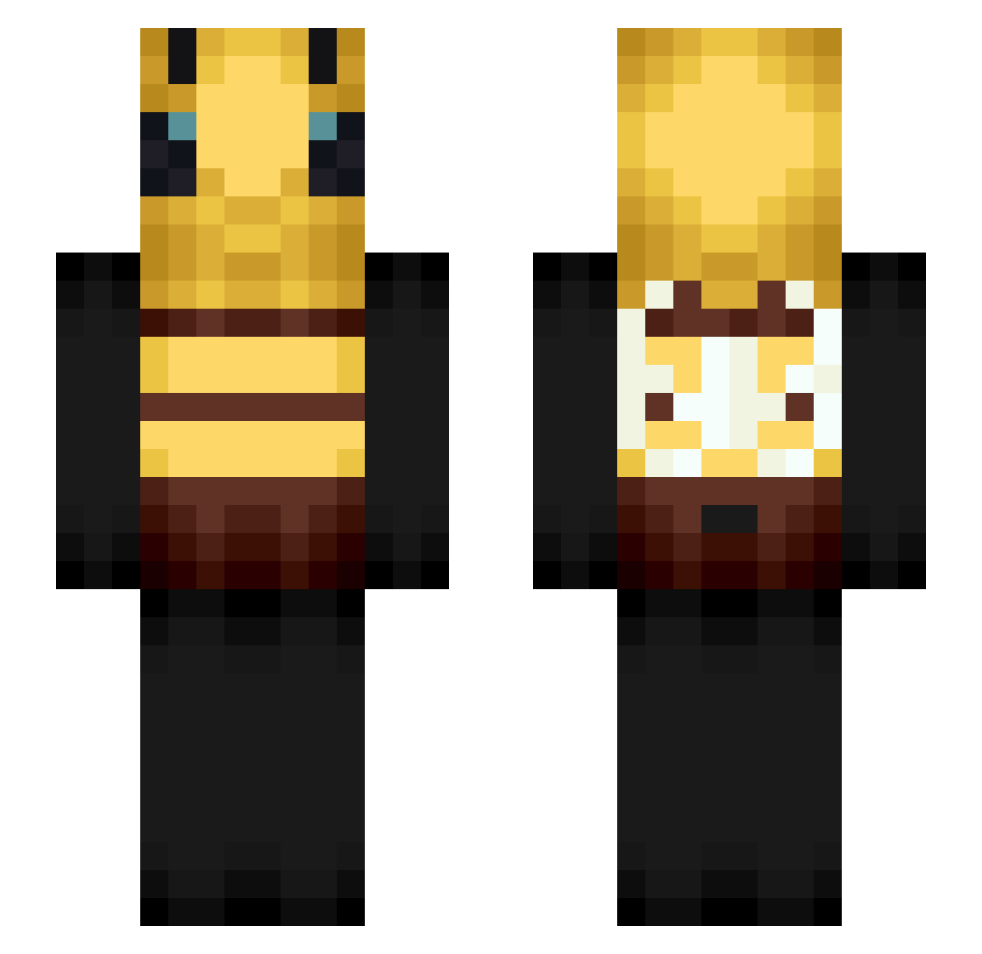 Kleemin Minecraft skin, front and back view