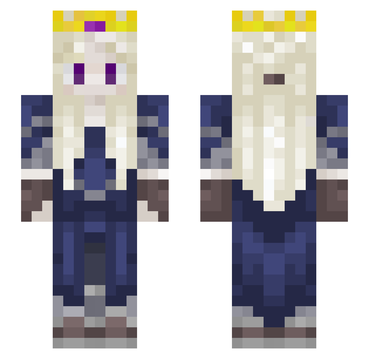 Anarya Minecraft skin, front and back view