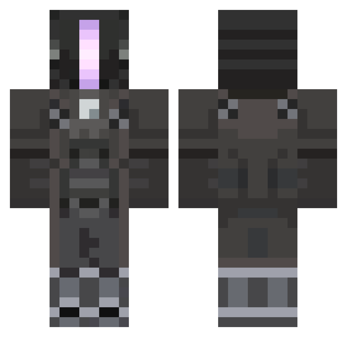 Americium_ Minecraft skin, front and back view