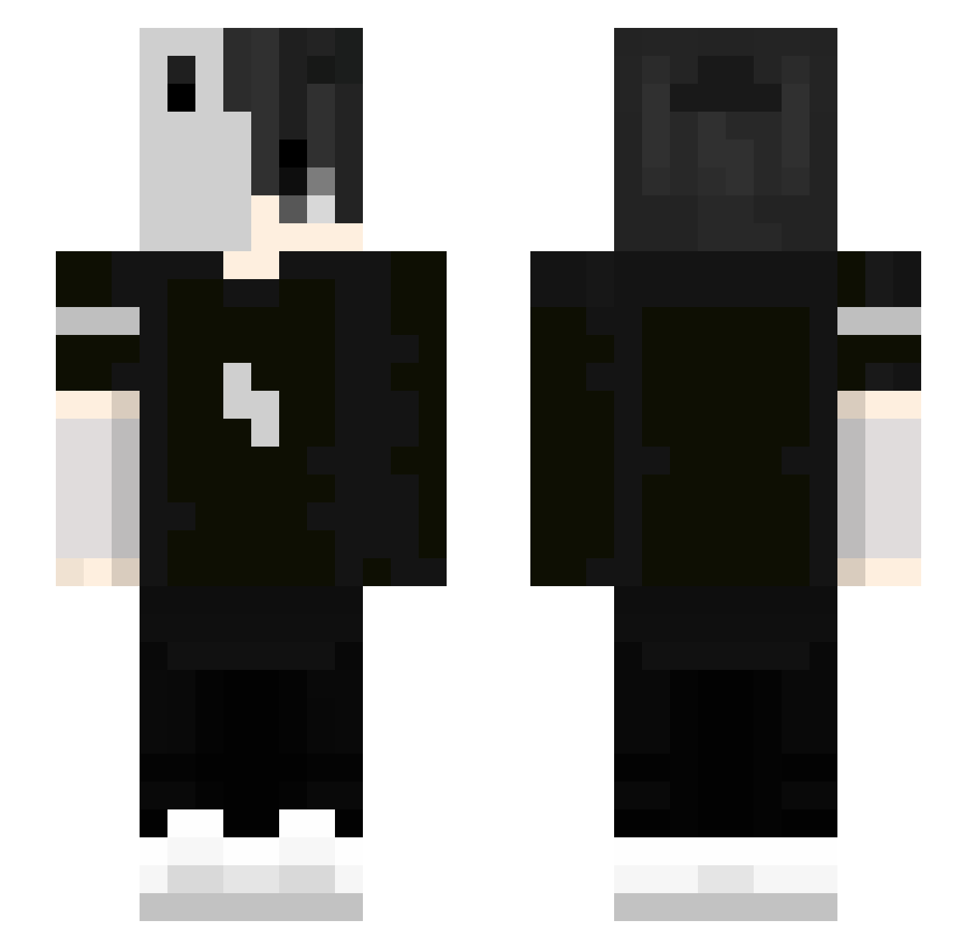 LinkGamer Minecraft skin, front and back view